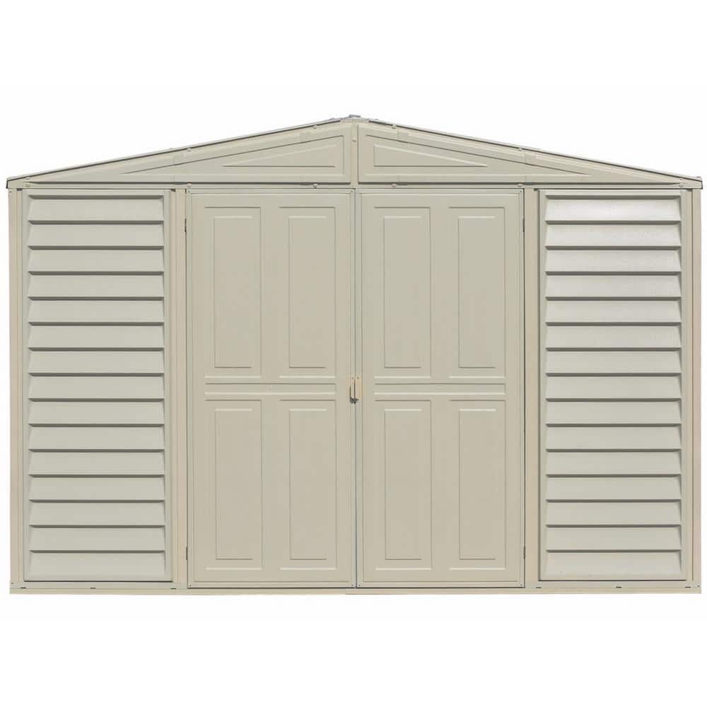 Beige 10.5 ft. x 2.8 ft. Vinyl Storage Shed Kit