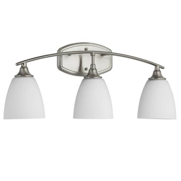Home Decorators Collection Stansbury Collection 3-Light Brushed Nickel Bathroom 