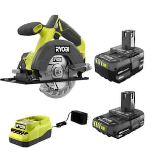 ONE+ 18V Cordless 5-1/2 in. Circular Saw Kit with 4.0 Ah Battery and Charger with  2.0 Ah Battery