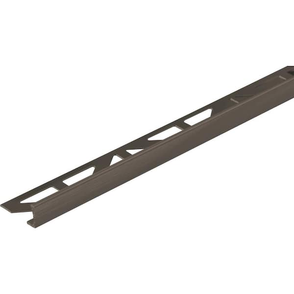 DUROSOL 0 in. D x  0.12 in. W x 8.2 in. L L-Shape Aluminum Anodized Brushed Bronze Molding and Transition Trim