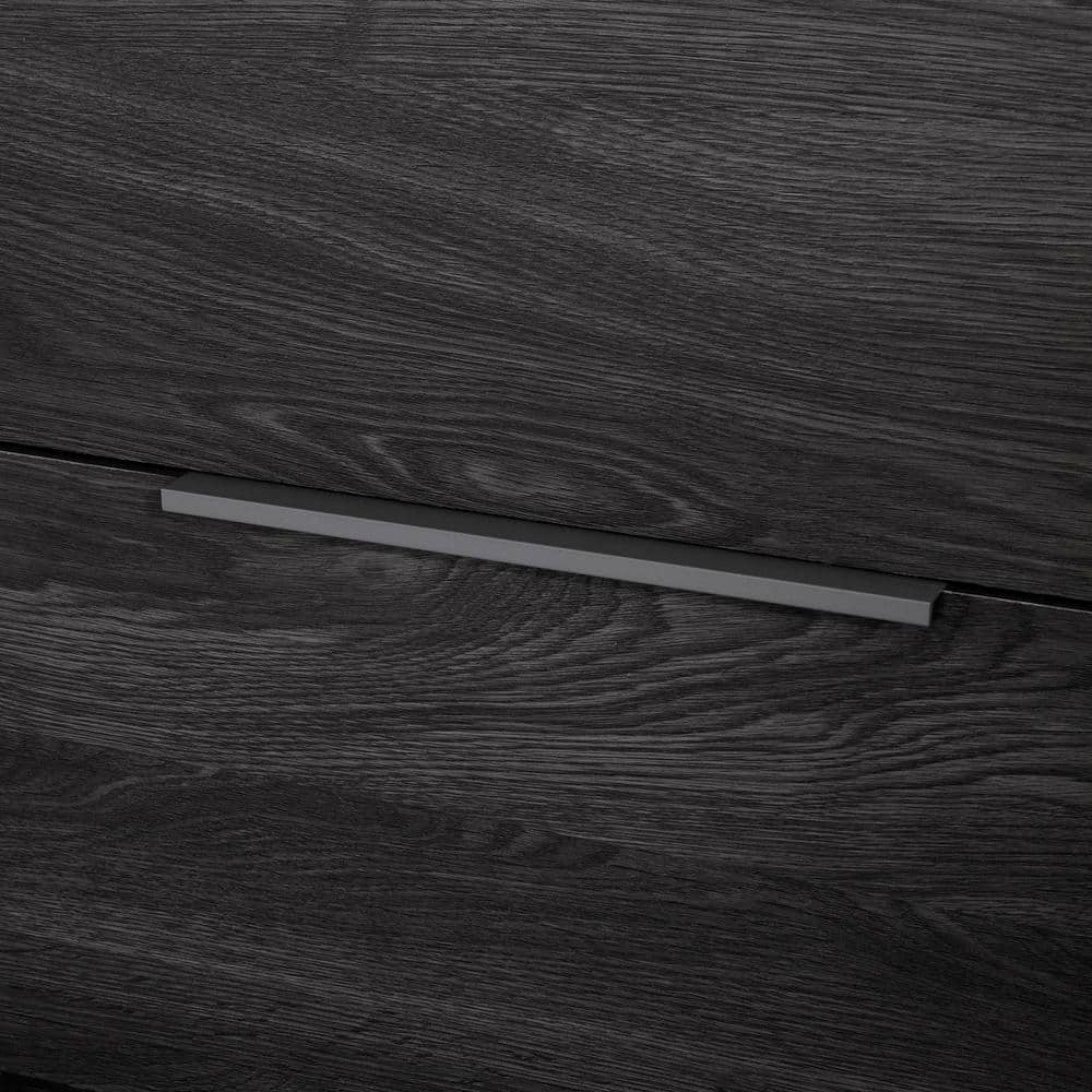 Gray Oak 1-Drawer Minimalist Nightstand