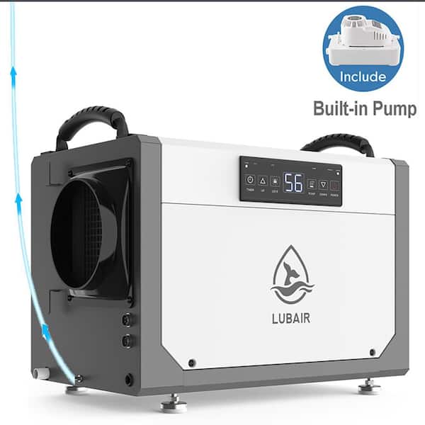 113 pt. 6000 sq.ft. Bucketless Quiet Dehumidifier with Pump for Basement, Crawlspace, Auto Defrost, Memory Starting