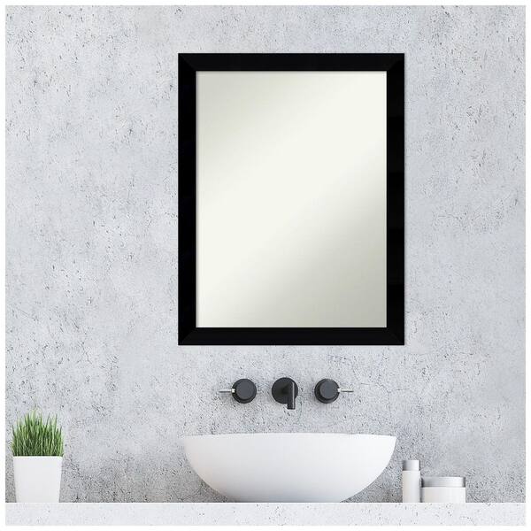 Amanti Art Black Museum 20.5 in. W x 26.5 in. H Non-Beveled Wood Bathroom  Wall Mirror in Black A38867222245 - The Home Depot