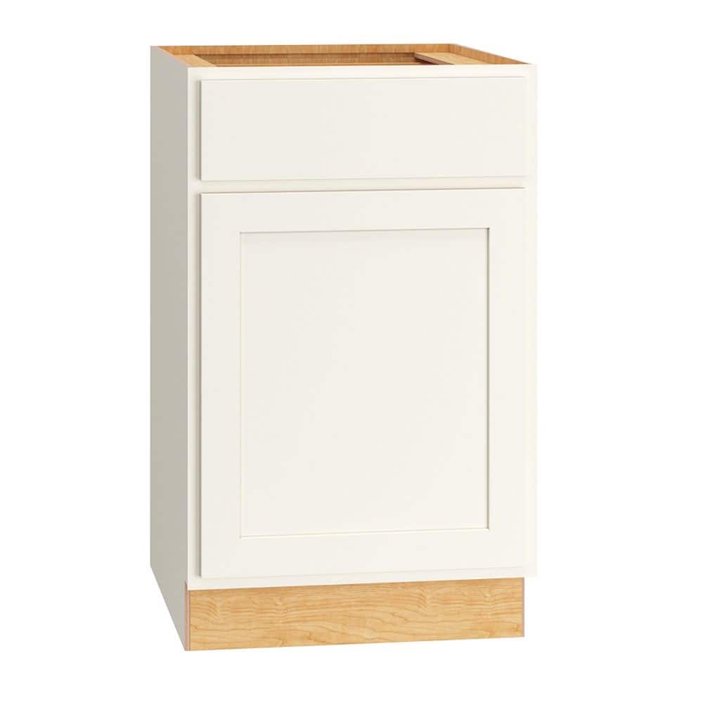 QuickShip Cottage 21 in. W x 24 in. D x 34.5 in. H Assembled Plywood Shaker Trash Can Cabinet in White Partial Overlay price history on PriceWatchPro