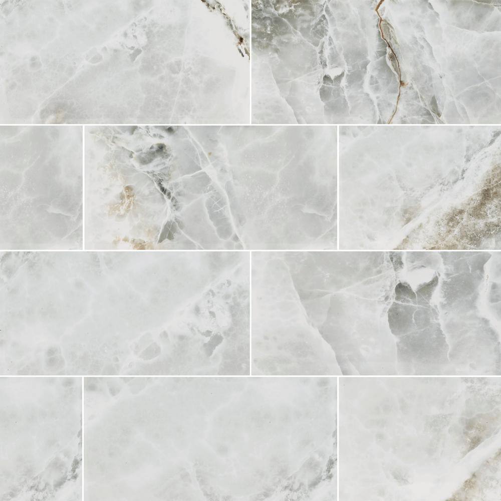 Hornbill Gray 16 in. x 32 in. Polished Porcelain Onyx Look Floor and Wall Tile (383.4 sq. ft./Pallet) price history on PriceWatchPro