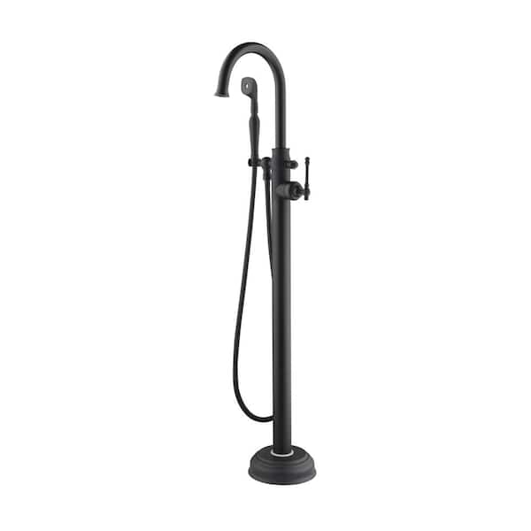 Barclay Products LeBaron Single-Handle Freestanding Tub Faucet with Hand Shower in Matte Black