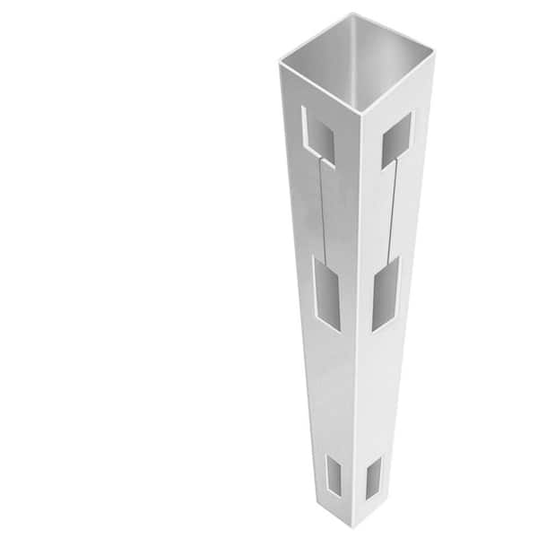 Barrette Outdoor Living Rainier 5 in. x 5 in. x 9 ft. White Vinyl Fence Corner Post