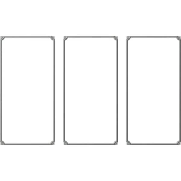 Ekena Millwork 13.35 Sq. Ft. Unfinished Polyurethane Bradford Leaf Panel Moulding Kit (Triple Panel)