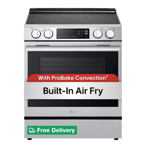 30 in. 6.3 cu. ft. Smart 4-Element Induction Slide-In Range Stainless Steel with ProBake Convection, Air Fry