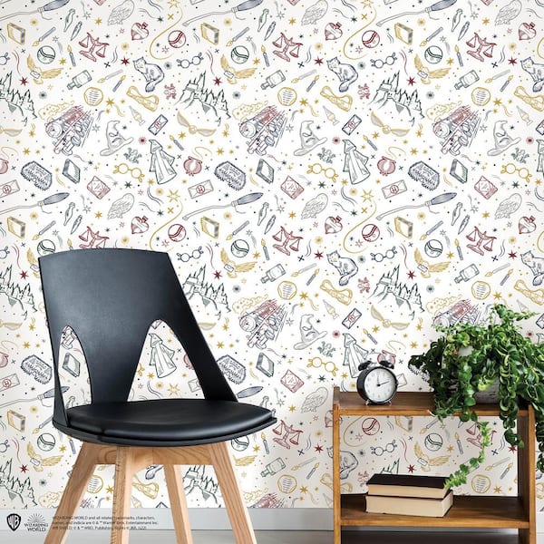 White Abstract Repositionable Wallpaper Roll
