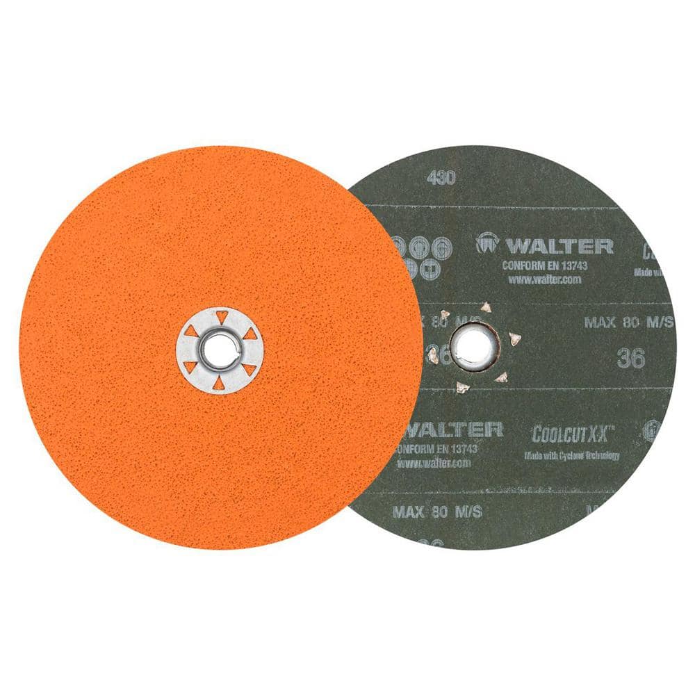 WALTER SURFACE TECHNOLOGIES COOLCUT XX in. x 5/8-11 in. Arbor GR36, Sanding  Discs, Quick Change (Pack of 25) 15X723 The Home Depot