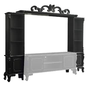 House Delphine 20 in. Charcoal Entertainment Center with 4-Drawers Fits TV's up to 70 in. with 3-Tier Shelves