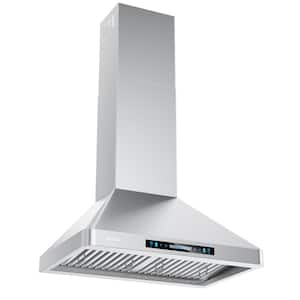 30 in. 900 CFM Convertible Wall Mount Range Hood in Stainless Steel with Intelligent Gesture Sensing and LED Light