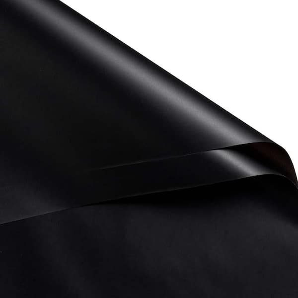N/A 20-Sheets Black Water-Resistant Flower Wrapping Paper 22.4 x 22.4 in. Floral Bouquet Packaging for Gifts and DIY
