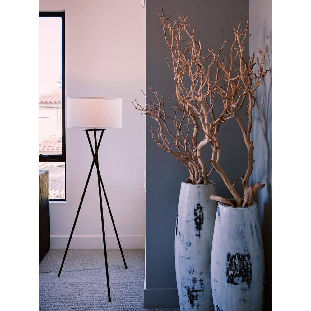 Siri-Enabled Black Tripod LED Floor Lamp for Kids' Nursery
