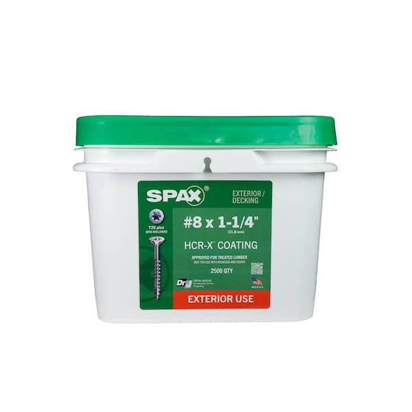 #8 x 1-1/4 in. Deck Screws (2500), Spacer Tool (3), 1 5/8 in., 3 1/3 in. Deck Tape (2) and 4 in. Timber