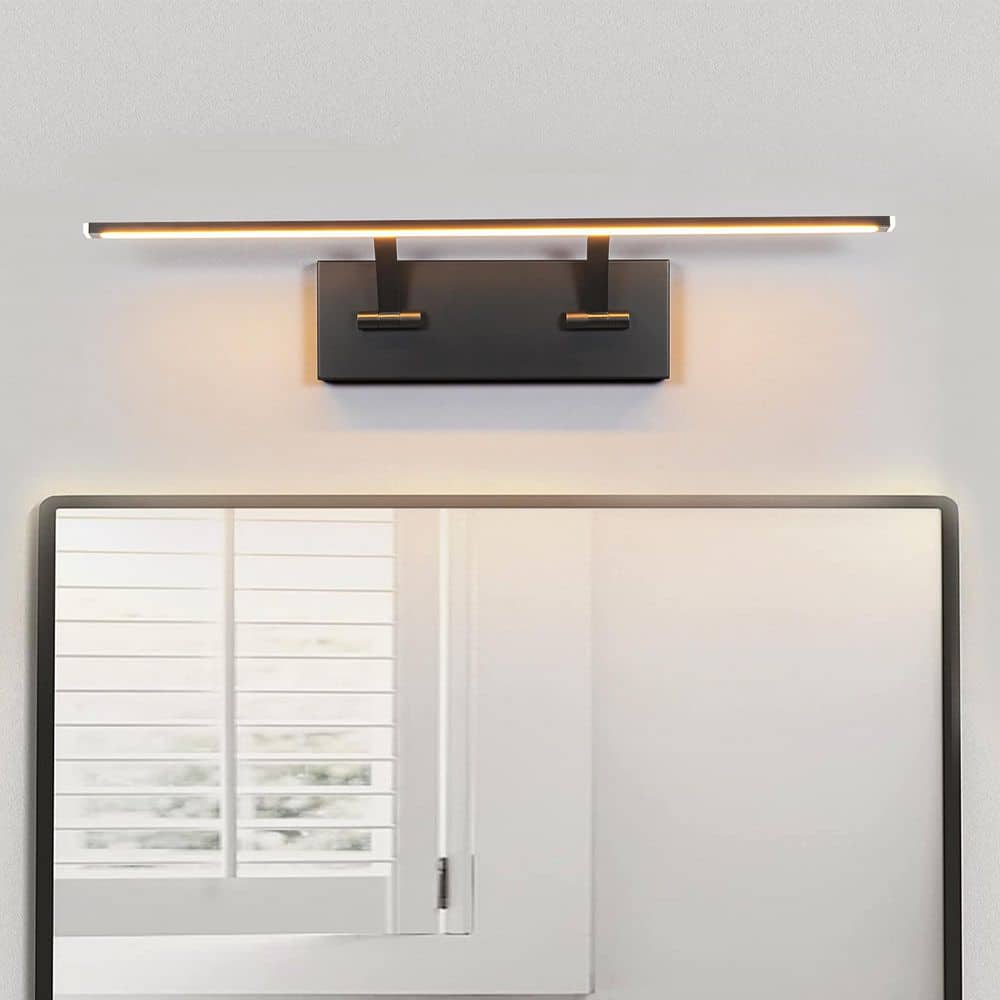 Isaiah Modern 1-Light 29.5 in. Industrial Matte Black Linear Swivel LED Vanity Light/ Picture Light price history on PriceWatchPro