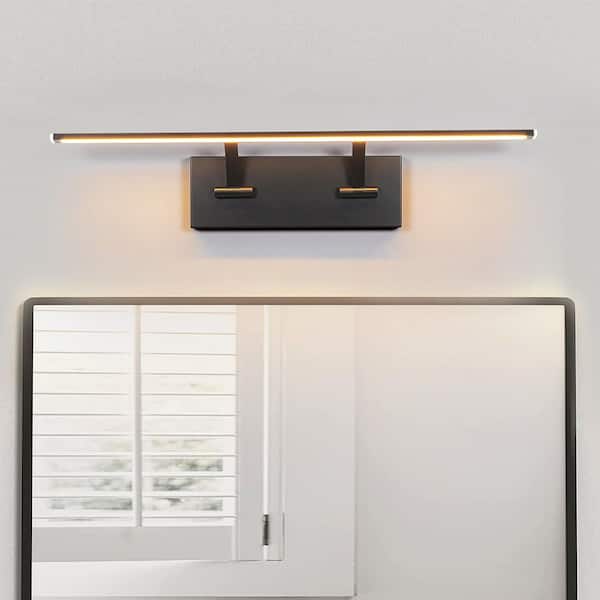 Isaiah Modern 1-Light 29.5 in. Industrial Matte Black Linear Swivel LED Vanity Light/ Picture Light