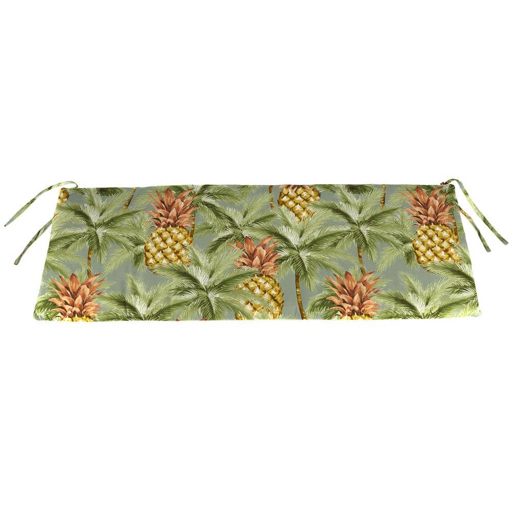 Luau Breeze Pineapple Print Outdoor Settee Swing Bench Cushion