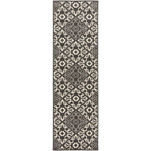 Artistic Weavers Booroomba Black 2 ft. x 8 ft. Indoor/Outdoor Runner Rug