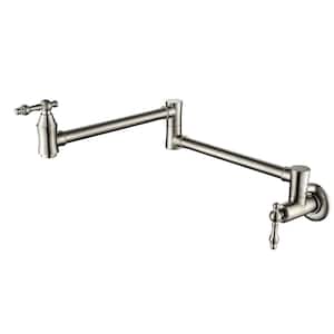 Alba Wall Mounted Pot Filler with in Brushed Nickel