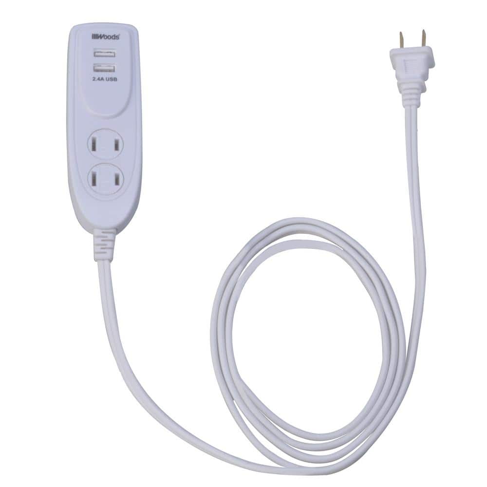 4 ft. 2-Outlet Desktop USB Charger Extension Cord price history on PriceWatchPro