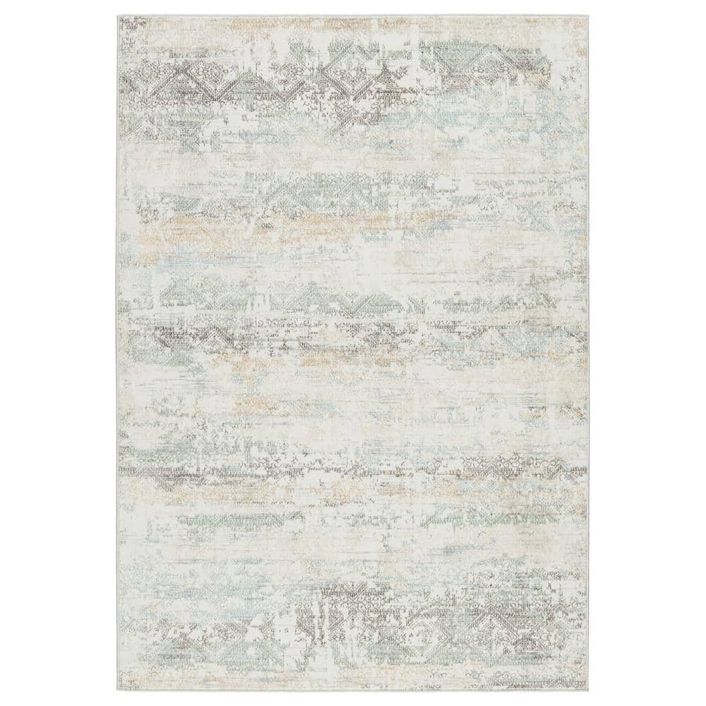 VIBE BY JAIPUR LIVING Chantel Gray/Green 6 ft. 7 in. x 9 ft. 6 in
