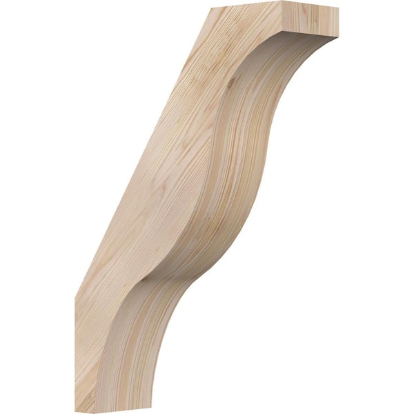 Ekena Millwork 5 1/2"W x 18"D x 26"H Funston Smooth Knee Brace, Douglas Fir