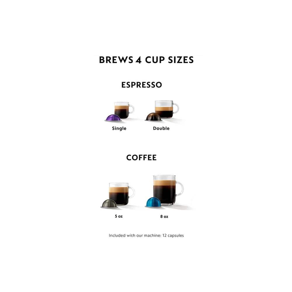 Nespresso VertuoPlus Deluxe Black Matte Coffee and Espresso Machine