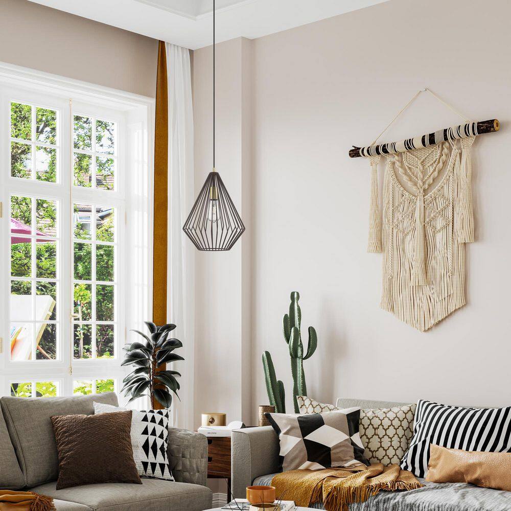 Linz Geometric Bronze & Antique Brass 1-Light Pendant