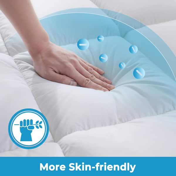 Bafode 2 in. Queen Size Down Alternative Skin Friendly Luxury