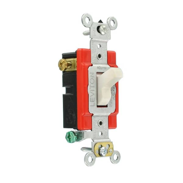 20 Amp Industrial Grade Heavy Duty 3-Way Lighted Handle Toggle Switch, White 1223-7LW