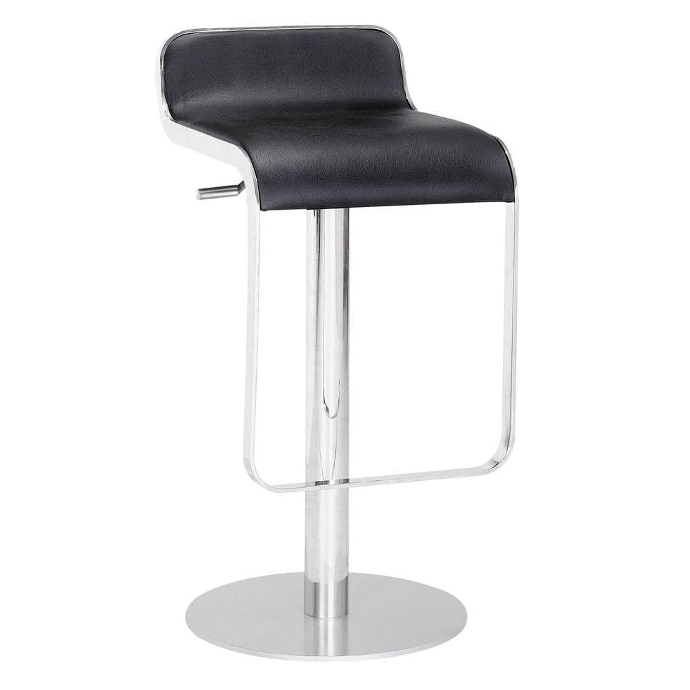 ZUO Adjustable Height Black Bar Stool 301111 The Home Depot