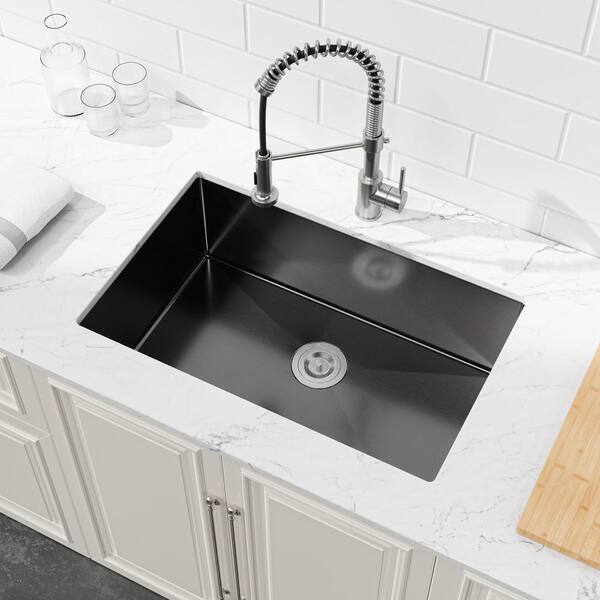 HOPROME 27 in. x 19 in. Undermount Single Bowl Stainless Steel