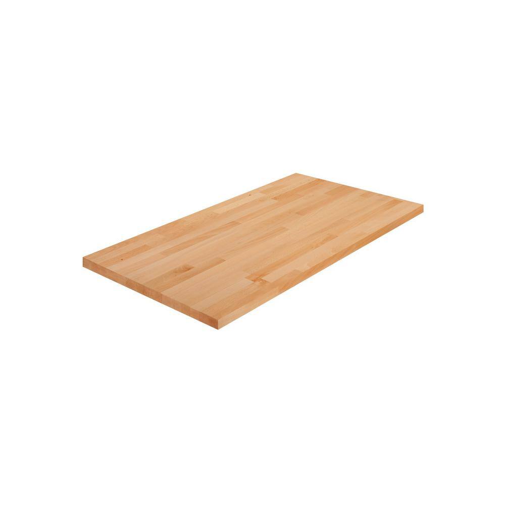 Hampton Bay 10 ft. L x 25 in. D Unfinished Beech Butcher Block Standard ...