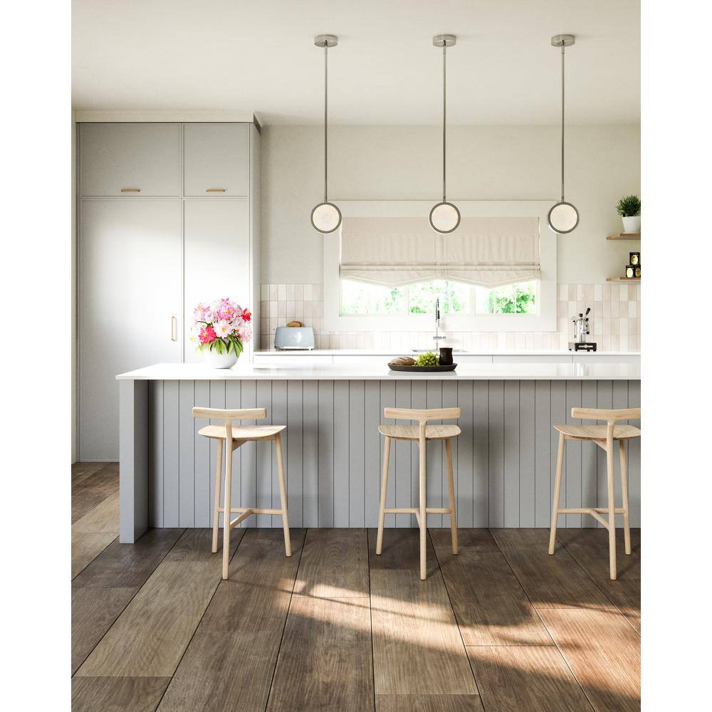 Blanco Mini Polished Nickel LED Glass Pendant