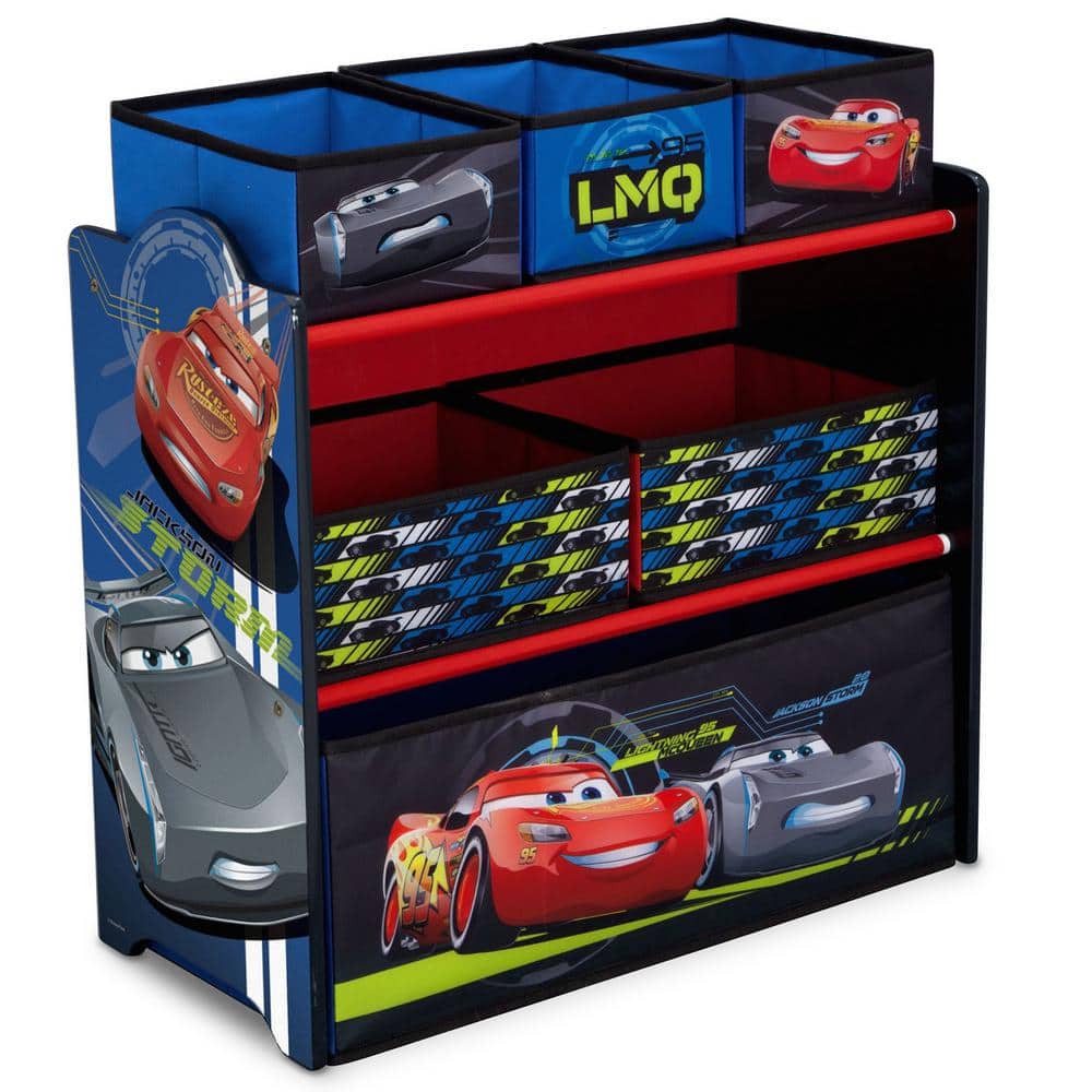 Disney Pixar Cars 6 Different Sized Bins Toy Storage Organizer  TB83349CR-1014 - The Home Depot