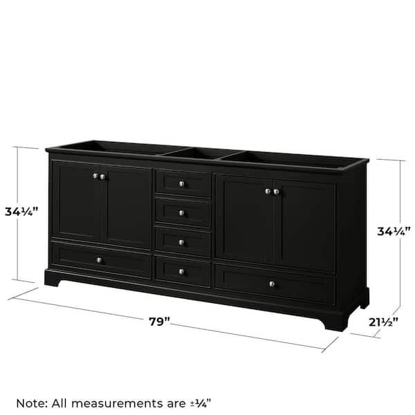 ドリカム　DELICIOUS MD Wyndham Collection Deborah 79 in. Double Bathroom Vanity Cabinet