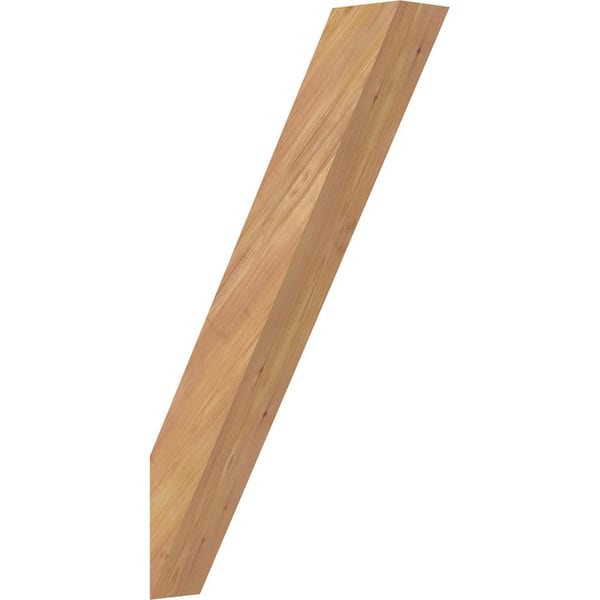 Ekena Millwork 3 1/2"W x 16"D x 28"H Traditional Smooth Knee Brace, Western Red Cedar