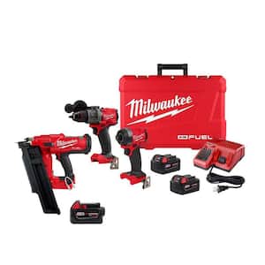 M18 FUEL 18V Lithium-Ion Brushless Cordless Combo Kit w/M18 FUEL 3-1/2 in. 21 Degree Framing Nailer & 5.0ah Battery