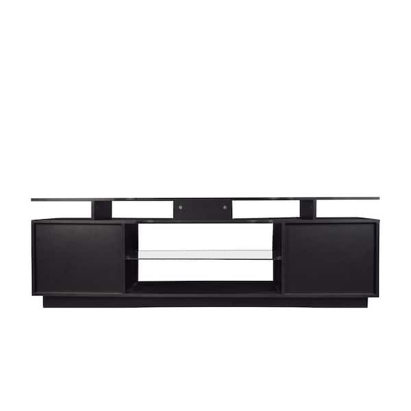 Polibi Modern TV Stand Fits TV's up to 80 in. with Open Shelves for Living Room Bedroom