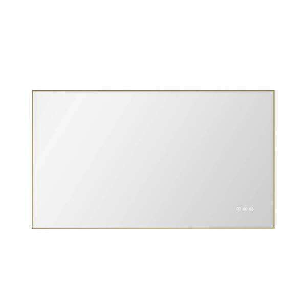 Unbranded 42 in. W x 24 in. H Rectangular Frameless LED Wall Mount Anti-Fog Modern Decorative Bathroom Vanity Mirror