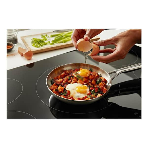 KitchenAid KICU568SBL 36 Induction Cooktop with 5 Cooking Zones,  Performance Boost Function and Electronic Touch Controls