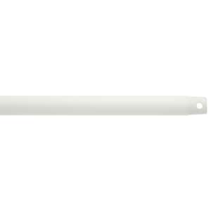12 in. White Dual Threaded Ceiling Fan Extension Downrod