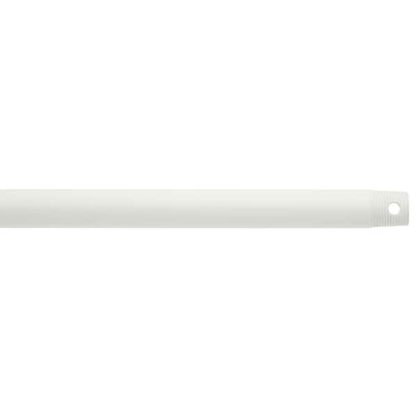KICHLER 12 in. White Dual Threaded Ceiling Fan Extension Downrod