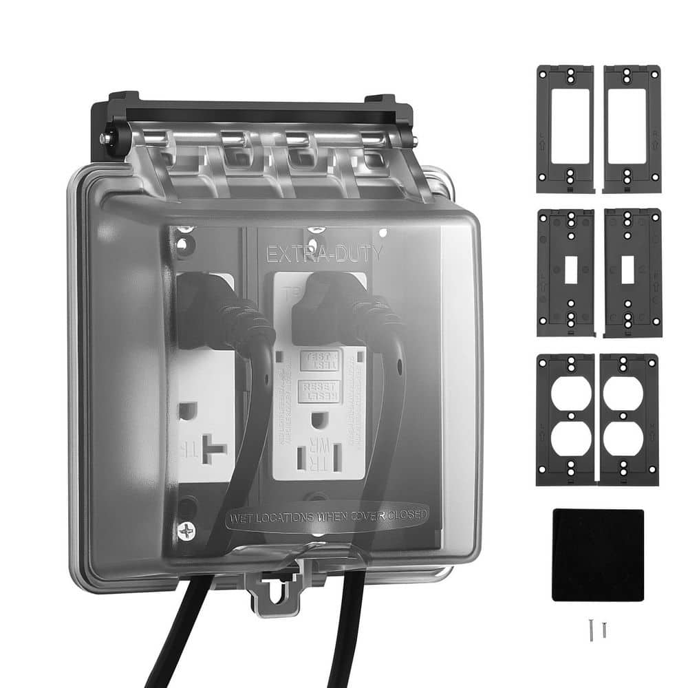 Outdoor Outlet Cover, 2-Gang Weatherproof Electrical Outlet Cover with Lockable Design, High-Strength PC Material price history on PriceWatchPro