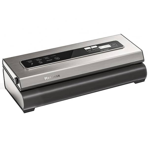 Unbranded Silver 90 Kpa Precision 6-in-1 Compact Food Vacuum Sealer with Cutter, 2-Bag Rolls and 5-Pre-cut Bags