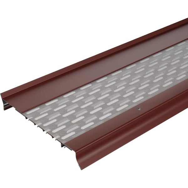 Goldguard Micromesh 6 in. Gutter Cover Leaf Protection SS Mesh Aluminum Guards-(Scotch Red-100 ft. )