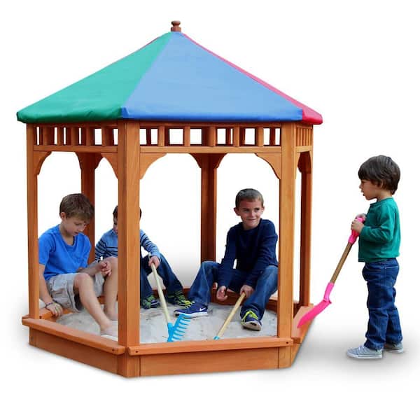 Gorilla Playsets 5-1/2 ft. x 5-1/2 ft. Play-Zee-Bo with Covered Sandbox