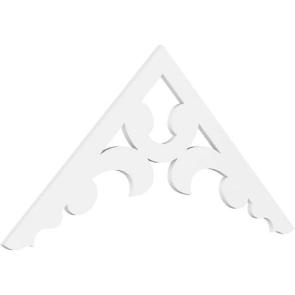 1 in. x 72 in. x 33 in. (11/12) Pitch Vienna Gable Pediment Architectural Grade PVC Moulding